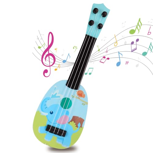 Kinder Ukulele Gitarre Spielzeug 10 Zoll Anfänger Ukelele Kleinkind Musikinstrumente Spielzeug Mini Gitarre Lernspielzeug Musikalisches Lernspielzeug Perfekt für Kinder von Alwodici