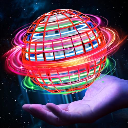 Airabc Fliegender Ball,Magic Flying Orb Ball,Hand Controlled Hover Ball Schwebender Ball mit LED Licht Flying Spinner Mini Drohne Für Kinder Geschenke Für Jungen Mädchen Indoor Outdoor von Airabc