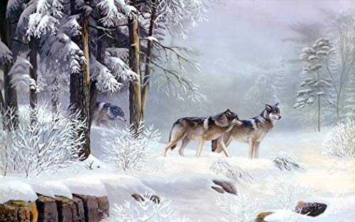 AmNooL Wolf-Puzzle, Holzpuzzles, Pädagogisches Lernspielzeug, Puzzle-Lernspiele Für Erwachsene, Lustiges Spiel, Spielzeug Für Jugendliche, Kinder, Familie/2/(1000 Pieces) von AmNooL