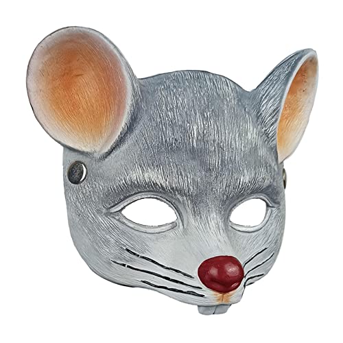 3D Ratten Halbgesichtsmaske Kostüm Cosplay Maskerade Gesichtsmaske Ratte Tier Maske für Bühnenauftritte, Fasching, Rollenspiele, Requisiten, Festival von Amagogo