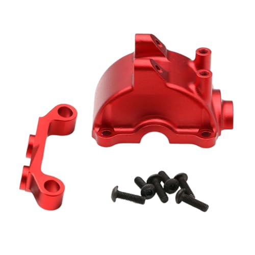 Amagogo 1/10 RC Auto Getriebe Abdeckung Differential Fall Professionelle Ersatzteile mit Arm Halterung für TT02 RC Auto Fahrzeuge DIY ACCS LKW, Rot von Amagogo