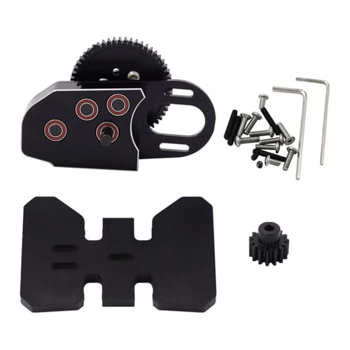 Amagogo 1/10 RC Getriebe Ersatzteile 2Low Getriebe Mitte Übertragung Box Upgrade für 1/10 RC Crawler Auto Spielzeug, Schwarz von Amagogo