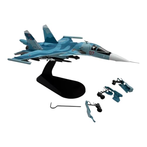 Amagogo 1/100 Fighter Model Russische Jet Modellgeschenk mit Basis, Flugzeuganzeige Diecast -Ebene von Amagogo