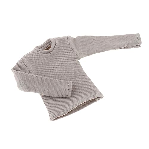 Amagogo 1/12 Männer Langarm T Shirt, Miniatur Kleidung für 6 "männliche Soldaten Figuren, Puppe Modell Anzieh, Hellgrau Amagogo 1/12 Männer Langarm T Shirt, Miniatur Kleidung für 6 "männliche Soldaten Figuren, Puppe Modell Anzieh, Hellgrau von Amagogo