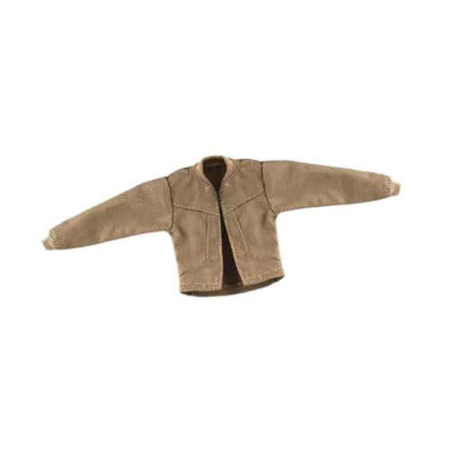 Amagogo 1/12 Maßstab männliche Figur Puppenjacke Kostüm Anzieh Sammelkleidung, Mantel Accessoires, Puppenmodell Handgemachte Mini-Kleidung, Khaki von Amagogo