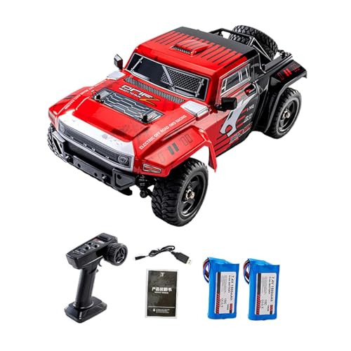 Amagogo 1/12 RC Auto RC Truck 4WD Elektrofahrzeug Robuste Simulation RC Crawler Fernbedienung Auto für Kinder Kinder Geburtstagsgeschenke, Rot 2b von Amagogo