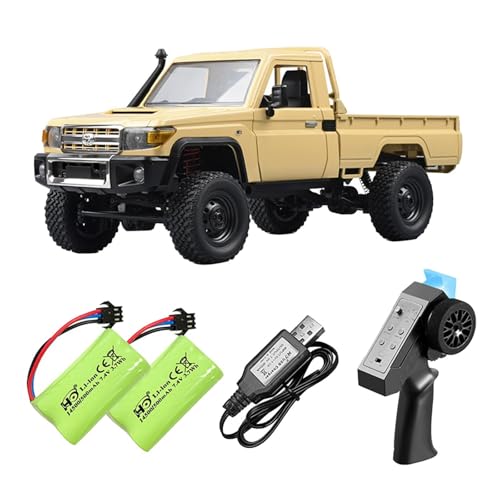 Amagogo 1/12 RC Crawler Auto Mini RC Rock Crawler Elektrisches Spielzeugauto 4WD Hobby Grade Simuliertes Kletterauto 4WD Road RC Truck für den Strand, 2 Leistung von Amagogo