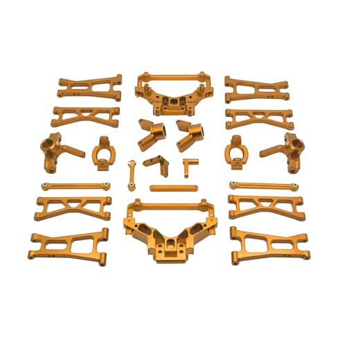 Amagogo 1/14 RC-Auto-Metallteile-Zubehör Praktische professionelle Aluminium-RC-Autoteile-Kits 1/14 RC-Trucks Ersetzt für 14321 RC-Auto, Gold von Amagogo