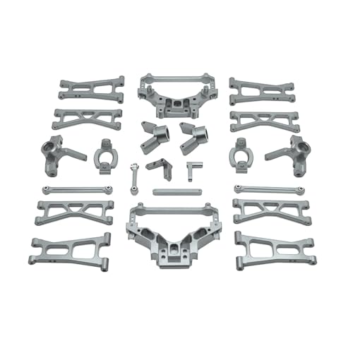 Amagogo 1/14 RC-Auto-Metallteile-Zubehör Praktische professionelle Aluminium-RC-Autoteile-Kits 1/14 RC-Trucks Ersetzt für 14321 RC-Auto, Grau von Amagogo