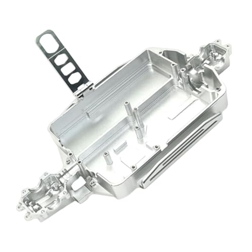 Amagogo 1/16 RC-Auto-Chassis, Chassis, DIY, modifizierte Ersatzteile aus Aluminiumlegierung, Ersatzteile für 16207 16208 16209 16210, RC-Auto, Silbrig von Amagogo