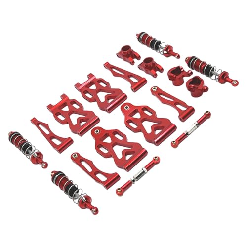 Amagogo 1/16 RC Auto Verbesserte Metallteile Front Lower Swing Arme RC Auto Lenkung Hinten Tasse für Q141 Q117B Q117A DIY Geändert, Rot von Amagogo