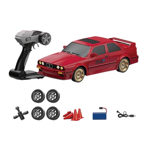 Amagogo 1/16 RC Car RTR Hochgeschwindigkeitsfahrzeug -Hobbymodell, 50 m Fernbedienung, klassisches Fahrzeugspielzeug, Fernbedienungsauto für, Rot von Amagogo