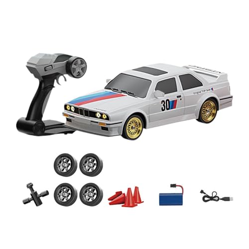 Amagogo 1/16 RC Car RTR Hochgeschwindigkeitsfahrzeug -Hobbymodell, 50 m Fernbedienung, klassisches Fahrzeugspielzeug, Fernbedienungsauto für, Weiß von Amagogo