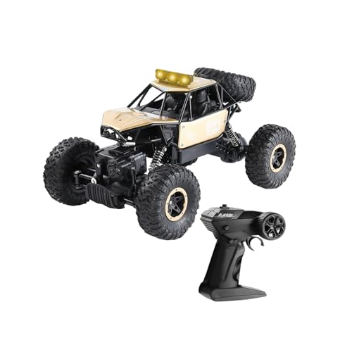 Amagogo 1/16 RC Crawler Auto Hochgeschwindigkeits-Rennauto Partygeschenk Kletterfahrzeug Ferngesteuerter Truck für Kinder Geburtstagsgeschenke Jungen Mädchen, Gold von Amagogo