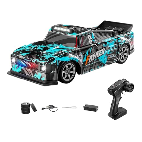 Amagogo 1/16 RC Reifen Automodell Fernbedienung Auto USB Aufladen Drifting Reifen Rennauto Modellfahrzeug für Kinder Kinder Erwachsene, Blau von Amagogo