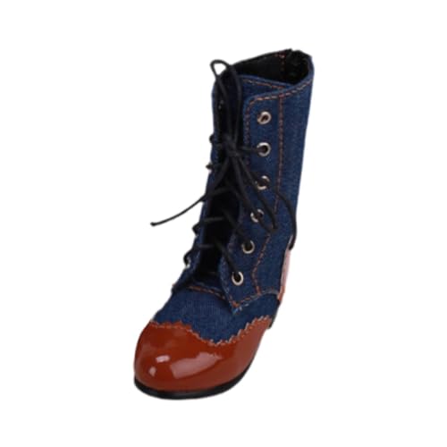 Amagogo 1/4 Actionfiguren Schnürstiefel mit niedrigem Absatz, weibliche Figurstiefel für 12-Zoll-Mädchenpuppenkollektionen Modische 12-Zoll-Puppenstiefel mit, Blau von Amagogo