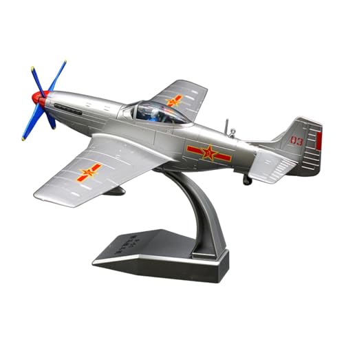 Amagogo 1/48 Flugzeugmodell aus Druckgusslegierung mit Ausstellungssockel, Ornament, Souvenir, Miniaturspielzeug für Café, Büro, Bar, Regal, Wohnzimmer, ROT von Amagogo