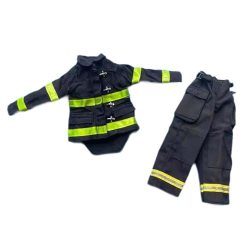 Amagogo 1/6 Feuerwehr-Rettungskleidung mit Hose, Feuerwehr-Schutzanzug, realistisches Verkleidungskostüm für 12 Zoll männliche Figuren von Amagogo