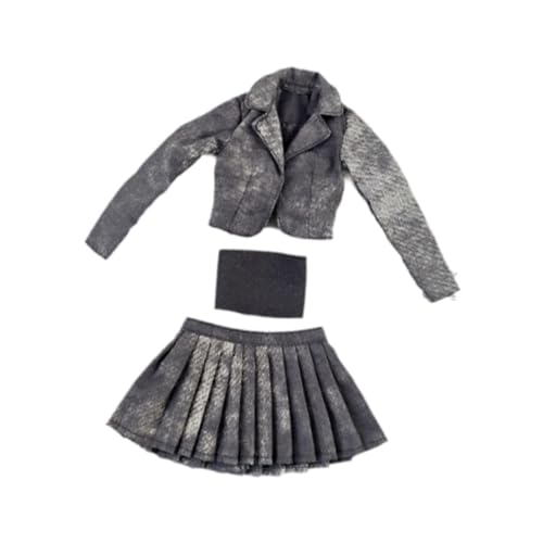 Amagogo 1/6 Kurze Jacke, und Tube -Top Set für Action Figur Casual Trendy Dressing Requisiten Leichte Mini -Kleidung, Schwarzgrau Amagogo 1/6 Kurze Jacke, und Tube -Top Set für Action Figur Casual Trendy Dressing Requisiten Leichte Mini -Kleidung, Schwarzgrau von Amagogo