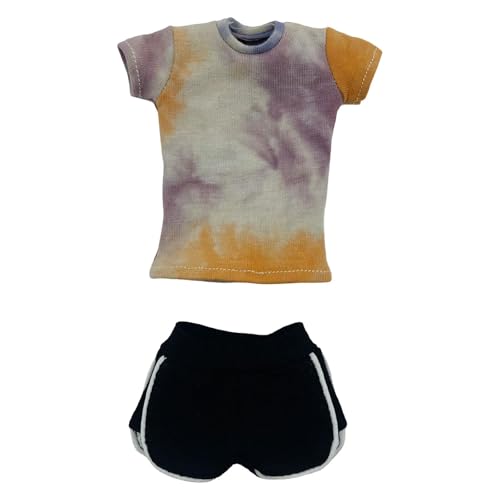 Amagogo 1/6 -Skala Kurzarm -Hemd mit Shorts Casual Short Sleee Stylish Cosplay Sommertimen für 12 -Zoll -Puppenmodell -Figuren, Orange von Amagogo