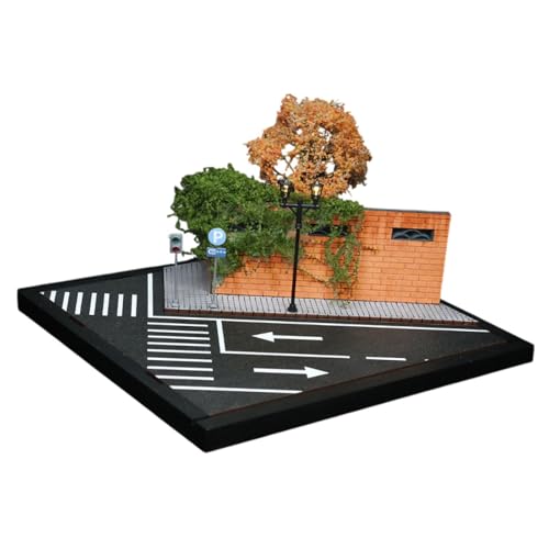 Amagogo 1/64 Modell Parkplatz Landschaft Hintergrund Szene Straße Hintergrund Bord für Action-Figuren Auto Modell Dekoration Ornament von Amagogo