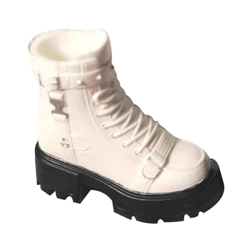 Amagogo 1: 6 Actionfiguren Stiefel Kostüme ACCS, Sammlungen DIY für 12in Girl Doll, BJD -Puppenschuhe, 12 Zoll weibliche Puppenstiefel, Weiß von Amagogo