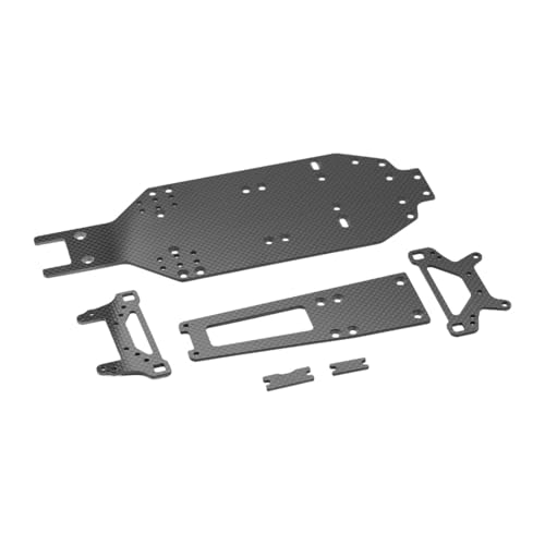 Amagogo 1:10 Maßstab Kohlefaser RC Auto Chassis Hobby Hochleistungs RC Auto Untere Chassisplatte RC Auto Upgrade Zubehör für Spielzeug von Amagogo