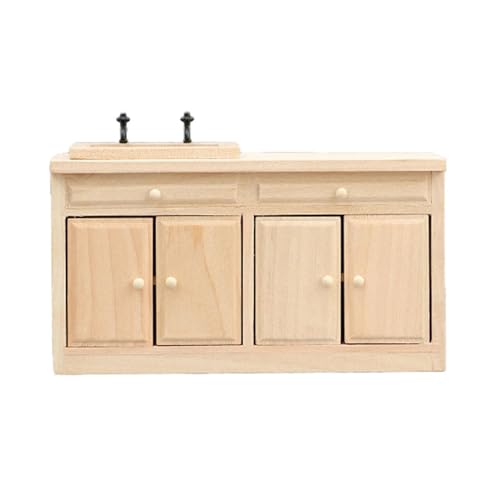 Amagogo 1:12 Puppenhausmöbel Simulierter Holzschrank Tragbarer Schrank Modell Spielzeug Sideboard für Geschenk Kinder Kinder Jungen Mädchen, 14.1 cm X 4.8 cm X 8 von Amagogo