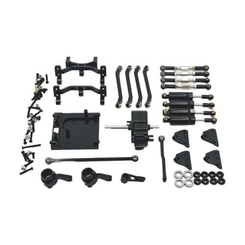 Amagogo 1:12 Stoßdämpfer-Montage-Upgrade-Kit, Aluminium-Servo-Befestigungsstange, Ersatzteil-Stoßdämpferhalterung für MN99S DIY ACCS Hobby Car, Schwarz von Amagogo