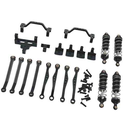 Amagogo 1:16 RC Auto Metall Upgrade Kits Vordere und Hintere Stoßdämpfer Halterungen Praktische Ersatzteile Auto Modell Stoßdämpfer für JA11 Crawler, Schwarz von Amagogo