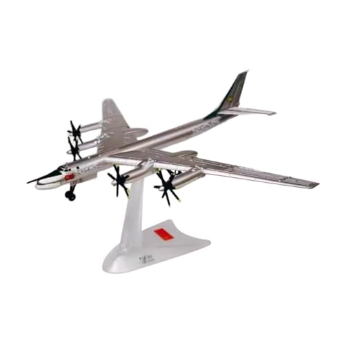 Amagogo 1:200 TU-95 Langstreckenbomber-Flugzeugmodell, Druckgusslegierung, Spannweite 25 cm, Länge 23 cm, realistisches Luftfahrt-Souvenir-Flugzeugmodell, die von Amagogo