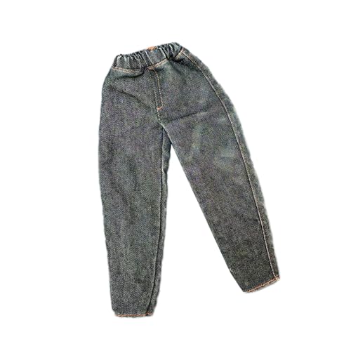 Amagogo 1:6 Actionfiguren Jeans-Outfits Modisches Modell Kostüm Puppendekor Miniatur Puppenkleidung 12 Zoll männliche Figur Hose, Schwarz von Amagogo