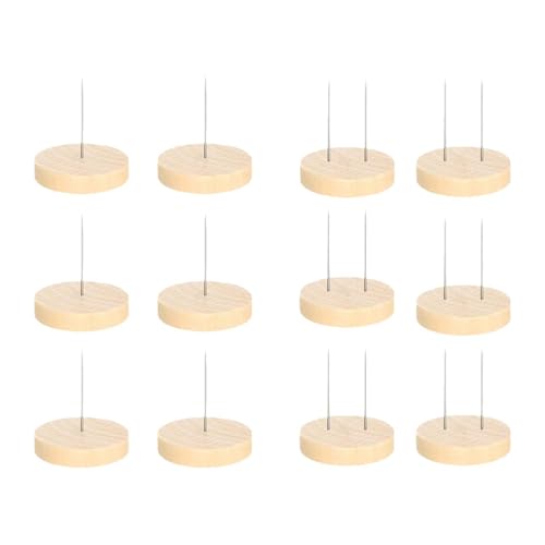 Amagogo 12pcs Häkelpuppenständer, Holzbasisunterstützung, Dekor DIY Sturdy Simple Practical Action Figur, Doll Display -Inhaber von Amagogo