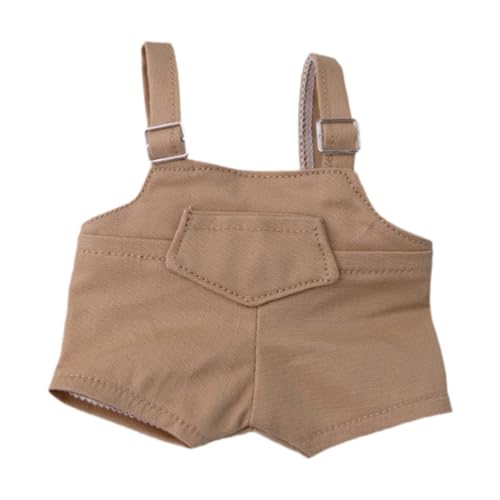 Amagogo 15 cm Plüschpuppenkleidung, Kuscheltierkleidung, Puppenoveralls, Verkleidung, DIY-Kostüme, süße Foto-Requisiten, stilvoll, weich, Khaki von Amagogo