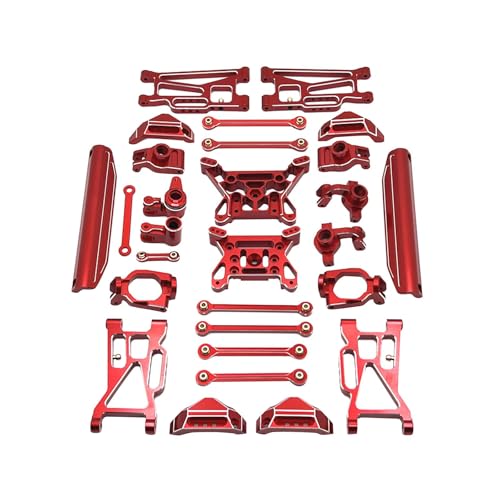 Amagogo 15-teiliges RC-Auto-Upgrade-Ersatzteil-Kits, Stoßdämpfer-Nachrüstzubehör für 10208 RC-Autos im Maßstab 1:10, ROT von Amagogo