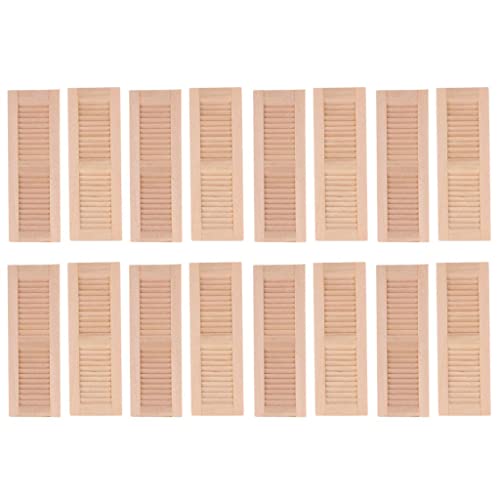 Amagogo 16 pcs 1/12 Maßstab Blind Windows Shutter Dolls Ornamente von Amagogo