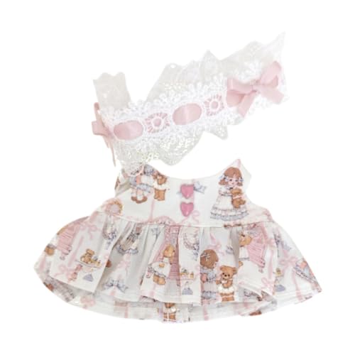 Amagogo 17 cm Plüsch-Puppenkleid, Puppenkleidung, Dekoration, modische Foto-Requisiten für kleine Mädchen, weiches Kostüm, Party-Geschenk, niedliches Anziehen, Rosa von Amagogo