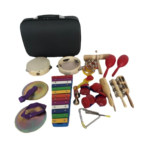 Amagogo 17PCS Kids Musical Instruments Set Musical Toys Set, Vorschule mit Tambourine Maracas Castanets und mehr für Kinder von Amagogo