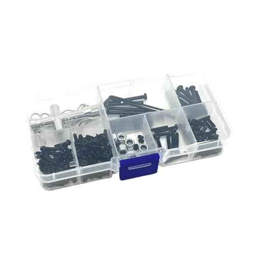 Amagogo 183-teiliges RC-Auto-Schraubenset, Sortiert in Einer Box, Reparatur-Werkzeugset für Metallbeschläge für 1/14 14301 14302 14303 RC-Auto-LKW DIY von Amagogo