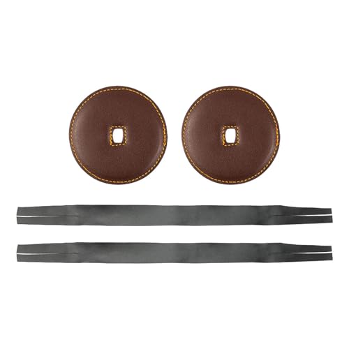 Amagogo 2 Stück Beckengriff-Lederriemen mit Polstern, PU-, bequemer, weicher Instrumenten-Zusatz, chinesischer Gong-Becken-Gürtel, Dunkelbraun Amagogo 2 Stück Beckengriff-Lederriemen mit Polstern, PU-, bequemer, weicher Instrumenten-Zusatz, chinesischer Gong-Becken-Gürtel, Dunkelbraun von Amagogo