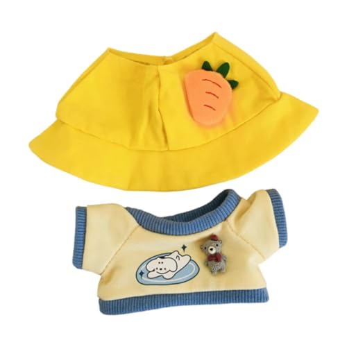 Amagogo 2 Stück Puppenkleidung mit Hut, Miniatur-Freizeitoutfits für 20 cm große Mädchenpuppen, Kindergeschenke, Eiscreme von Amagogo