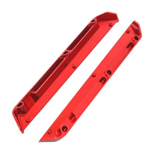 Amagogo 2 Stücke Aluminiumlegierung 1:12 RC Auto Chassis Schmutzfänger Seitenspuren Bar für Wltoys 124016 124007 RC Auto, Rot von Amagogo