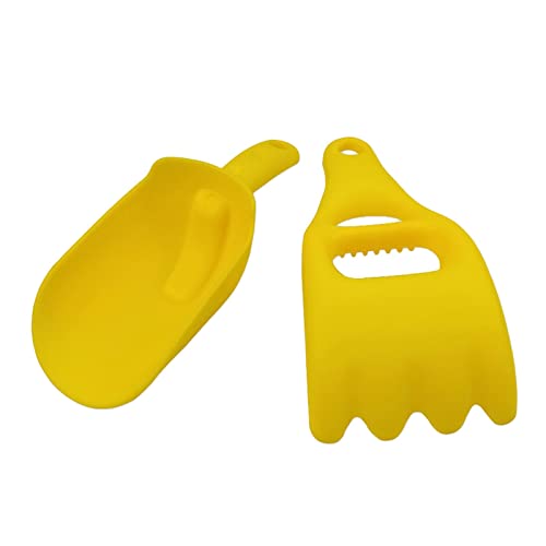 Amagogo 2 Stücke Strand Sandspielzeug Kinder Gartengerät, Sand und Rechen Pool Wasserspielzeug Langlebig Glatt Garten für Jungen Mädchen Sommer, GELB Amagogo 2 Stücke Strand Sandspielzeug Kinder Gartengerät, Sand und Rechen Pool Wasserspielzeug Langlebig Glatt Garten für Jungen Mädchen Sommer, GELB von Amagogo