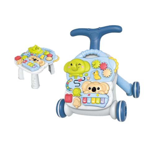 Amagogo 2-in-1-Baby-Push-Walking-Aktivitätscenter, multifunktionale, abnehmbare Spielplatte für 1-, 2- und 3-Jährige, Blau von Amagogo