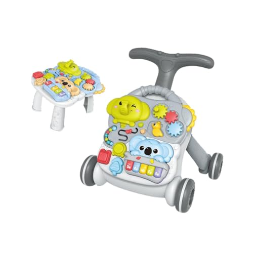 Amagogo 2-in-1-Baby-Push-Walking-Aktivitätscenter, multifunktionale, abnehmbare Spielplatte für 1-, 2- und 3-Jährige, Grau von Amagogo