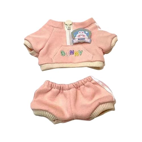 Amagogo 2-teiliges Puppen-Sportanzug-Outfit, Kapuzenpullover-Hosen-Kostüm für 20 cm große Jungenpuppen, Rosa von Amagogo