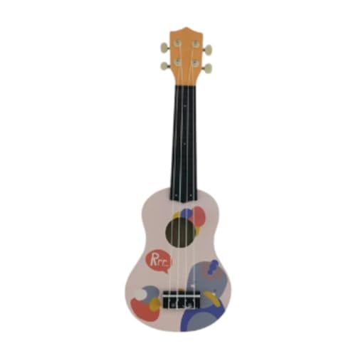 Amagogo 20,87 Zoll Kinder-Ukulele-Spielzeug, frühes pädagogisches Musikinstrument-Spielzeug, Kinder-Holz-Ukulele, Mini-Gitarren-Spielzeug für Mädchen und, Rosa von Amagogo