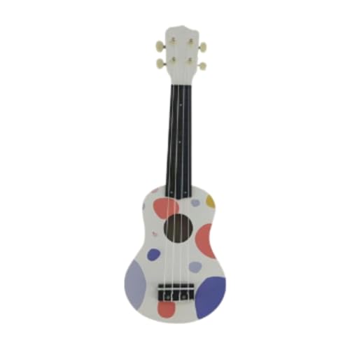 Amagogo 20,87 Zoll Kinder-Ukulele-Spielzeug, frühes pädagogisches Musikinstrument-Spielzeug, Kinder-Holz-Ukulele, Mini-Gitarren-Spielzeug für Mädchen und, Weiß von Amagogo