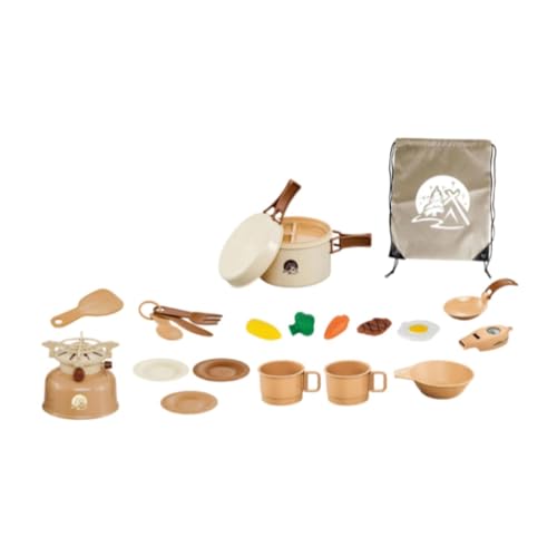 Amagogo 22x Kinder Camping Set Indoor Outdoor Spielzeug Lebensmittel Spielen Set Pädagogisches Spielzeug Aktivität Pretend Spielen Lagerfeuer für Kleinkinder von Amagogo