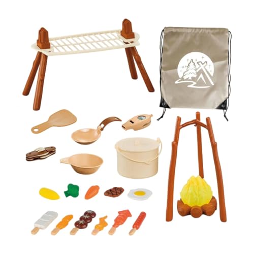 Amagogo 25-teiliges Camping-Kochset für Kinder, Outdoor-Camping-Spielzeug, realistisches Camping-Spielzeug für Partyspielzeug für drinnen und draußen von Amagogo